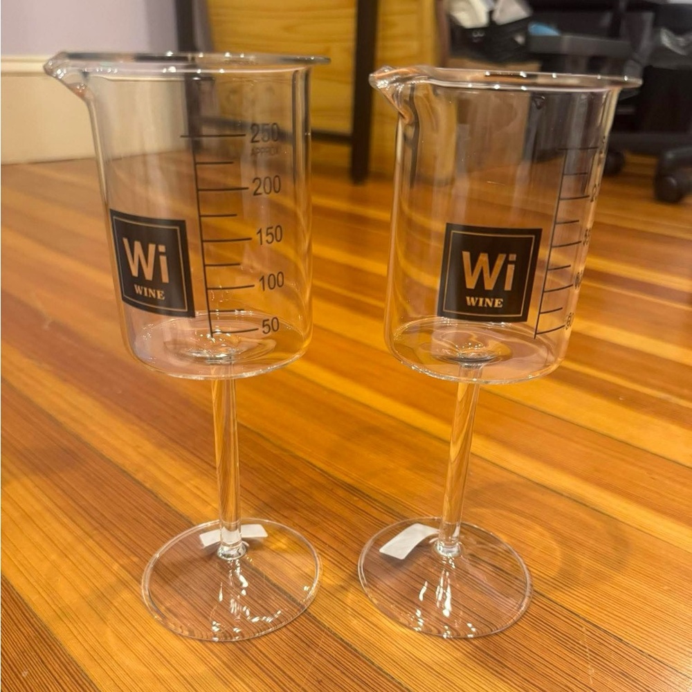 Beaker Wine Glasses - Clear